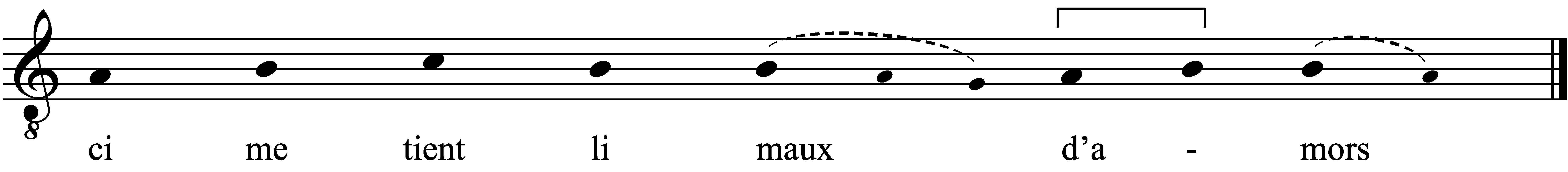 Refrain musical notation
